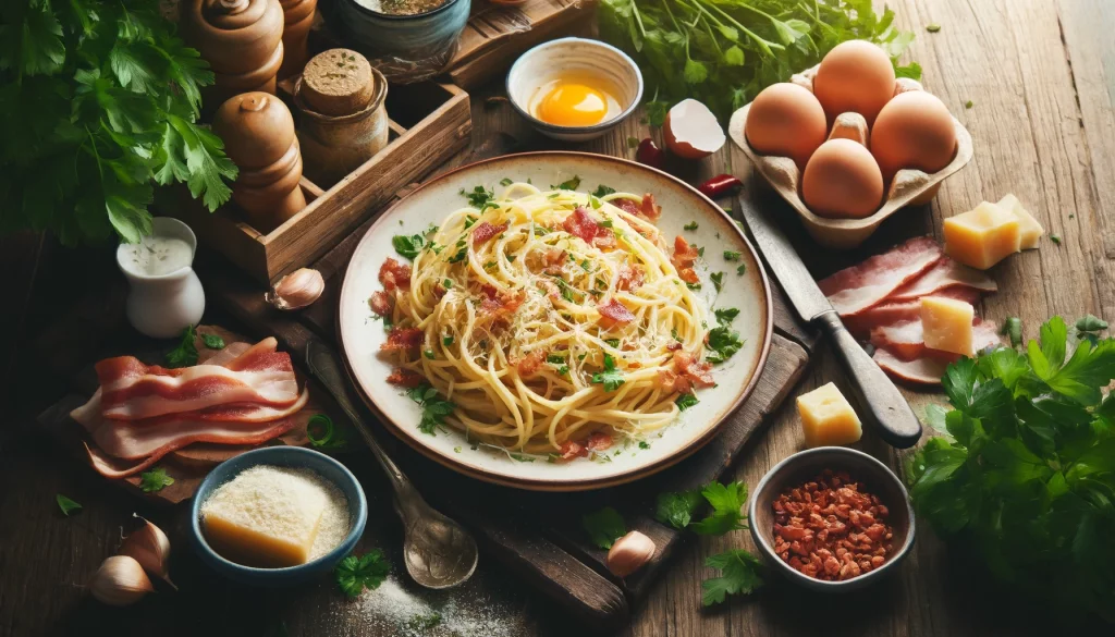 Espaguetis Carbonara Sin Lactosa
