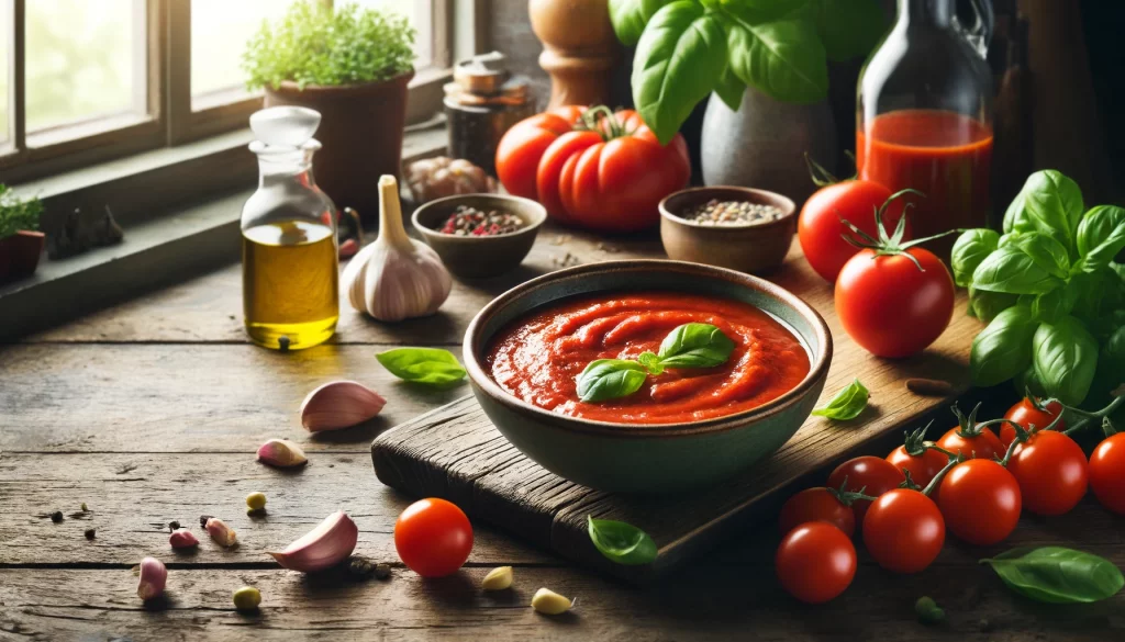 Salsa de tomate casera sin lactosa