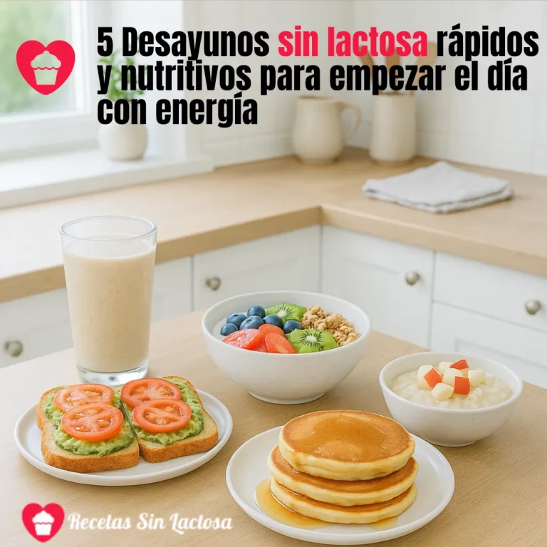 5 Desayunos sin lactosa rápidos y nutritivos para empezar el día con energía
