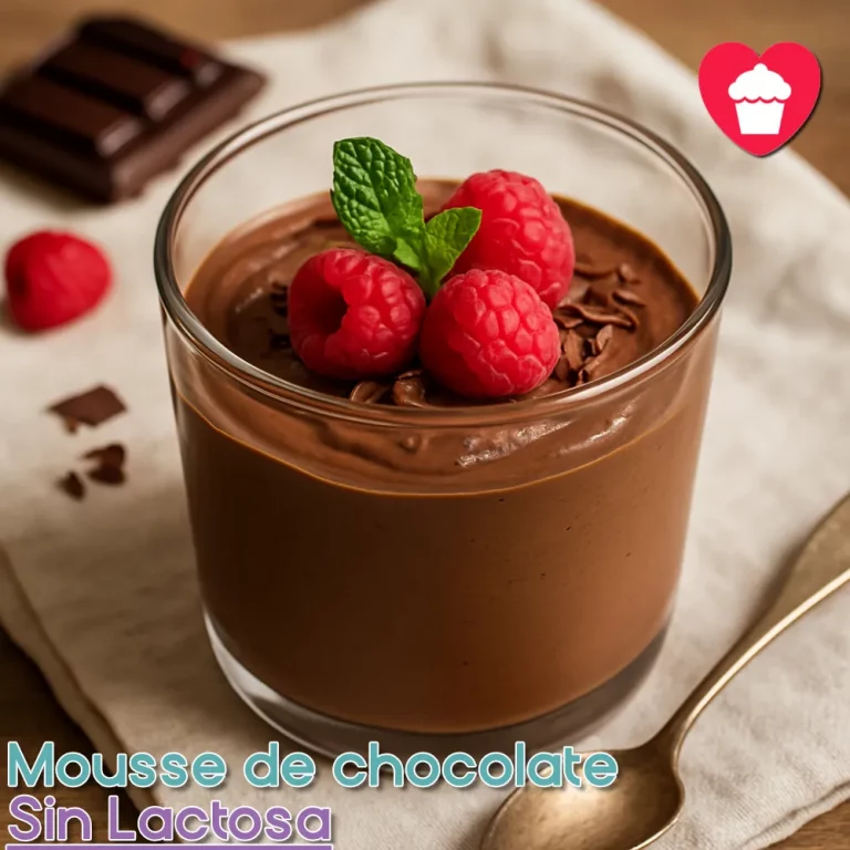 Mousse chocolate sin lactosa