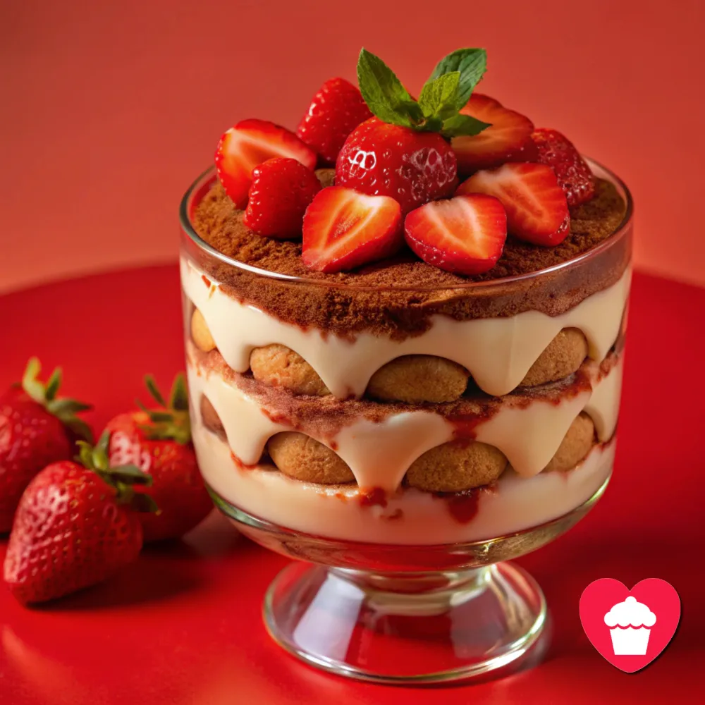 Receta Sin Lactosa - Tiramisú de fresa